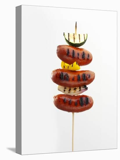 Grilled Sausage Kebab-Pepe Nilsson-Stretched Canvas