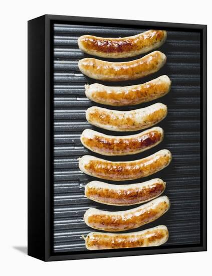 Grilled Sausages from Above-null-Framed Stretched Canvas