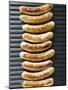 Grilled Sausages from Above-null-Mounted Photographic Print