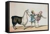 Grimaldi and the Alpaca, in the Popular Pantomime of the Red Dwarf, Published 1813 in London-John Norman-Framed Stretched Canvas