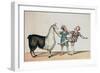 Grimaldi and the Alpaca, in the Popular Pantomime of the Red Dwarf, Published 1813 in London-John Norman-Framed Giclee Print