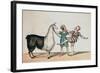 Grimaldi and the Alpaca, in the Popular Pantomime of the Red Dwarf, Published 1813 in London-John Norman-Framed Giclee Print