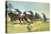 Grimes's Battery Going Up El Pozo Hill-Frederic Sackrider Remington-Stretched Canvas