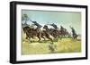Grimes's Battery Going Up El Pozo Hill-Frederic Sackrider Remington-Framed Giclee Print