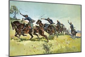 Grimes's Battery Going Up El Pozo Hill-Frederic Sackrider Remington-Mounted Giclee Print