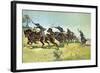 Grimes's Battery Going Up El Pozo Hill-Frederic Sackrider Remington-Framed Giclee Print