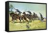 Grimes's Battery Going Up El Pozo Hill-Frederic Sackrider Remington-Framed Stretched Canvas