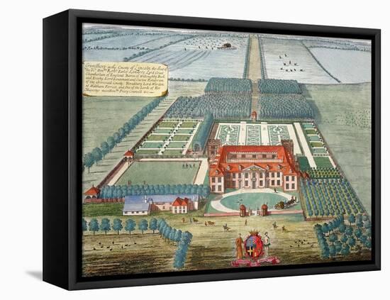 Grimsthorp in the County of Lincoln engraved by Johannes Kip-Leonard Knyff-Framed Stretched Canvas