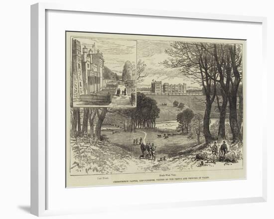 Grimsthorpe Castle, Lincolnshire, Visited by the Prince and Princess of Wales-null-Framed Giclee Print