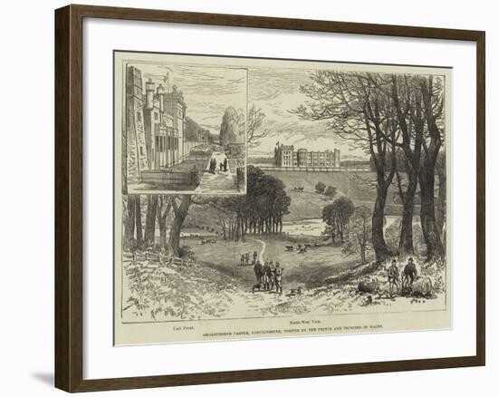 Grimsthorpe Castle, Lincolnshire, Visited by the Prince and Princess of Wales-null-Framed Giclee Print