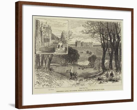 Grimsthorpe Castle, Lincolnshire, Visited by the Prince and Princess of Wales-null-Framed Giclee Print