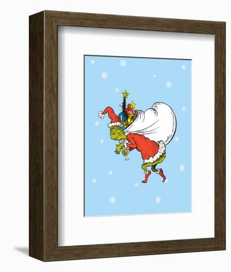 Grinch Collection III - He's a Mean One (snow)-Theodor (Dr. Seuss) Geisel-Framed Art Print