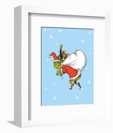 Grinch Collection III - He's a Mean One (snow)-Theodor (Dr. Seuss) Geisel-Framed Art Print