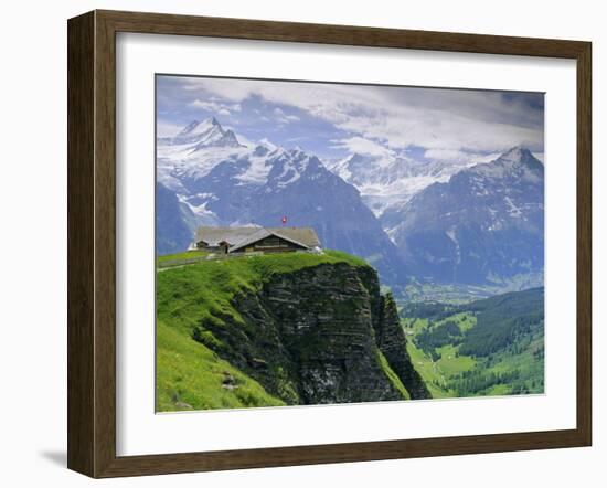 Grindelwald and North Face of the Eiger Mountain, Swiss Alps, Switzerland-Gavin Hellier-Framed Photographic Print