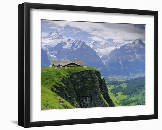 Grindelwald and North Face of the Eiger Mountain, Swiss Alps, Switzerland-Gavin Hellier-Framed Photographic Print