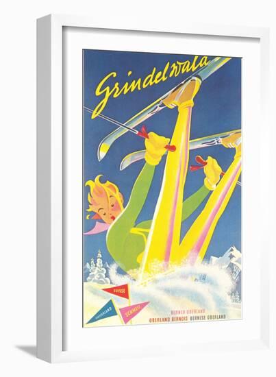 Grindelwald Ski Resort, Graphics-null-Framed Art Print