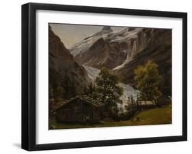 Grindelwald, Switzerland, 1835 oil on board-Thomas Fearnley-Framed Giclee Print