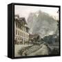 Grindelwald (Switzerland), the Wetterhorn Seen from the Village, Circa 1865-Leon, Levy et Fils-Framed Stretched Canvas