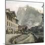 Grindelwald (Switzerland), the Wetterhorn Seen from the Village, Circa 1865-Leon, Levy et Fils-Mounted Photographic Print