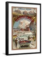 Grindelwald, Switzerland - View of the Bear Hotel Promotional Poster-Lantern Press-Framed Art Print