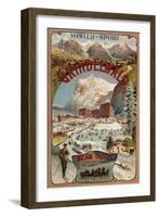 Grindelwald, Switzerland - View of the Bear Hotel Promotional Poster-Lantern Press-Framed Art Print