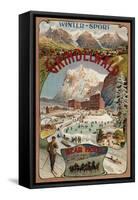 Grindelwald, Switzerland - View of the Bear Hotel Promotional Poster-Lantern Press-Framed Stretched Canvas