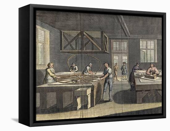 Grinding and Polishing Plate Glass, 1760-null-Framed Stretched Canvas