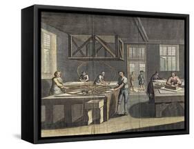 Grinding and Polishing Plate Glass, 1760-null-Framed Stretched Canvas