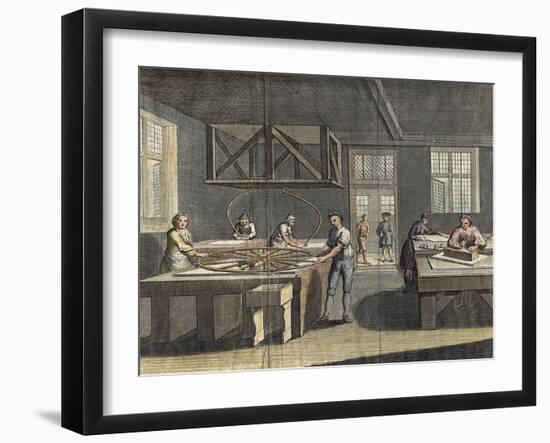 Grinding and Polishing Plate Glass, 1760-null-Framed Giclee Print