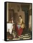 Grinding Coffee-Charles Henri Joseph Grips-Framed Stretched Canvas