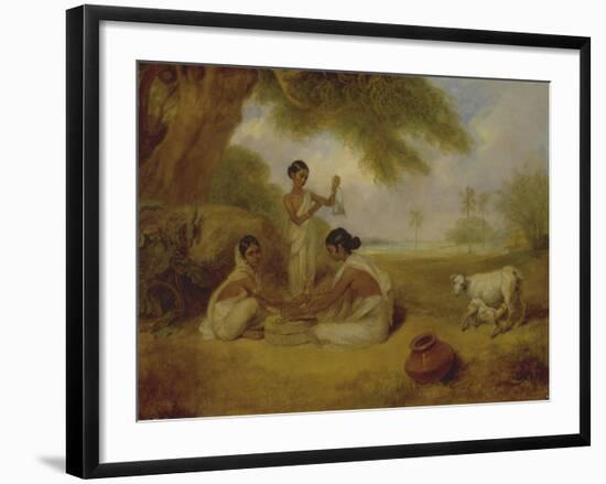 Grinding Corn, C.1792-95-Arthur William Devis-Framed Giclee Print