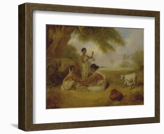 Grinding Corn, C.1792-95-Arthur William Devis-Framed Giclee Print