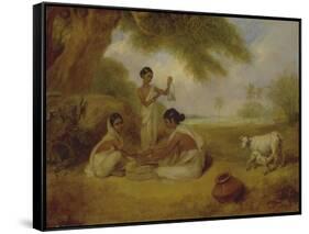 Grinding Corn, C.1792-95-Arthur William Devis-Framed Stretched Canvas