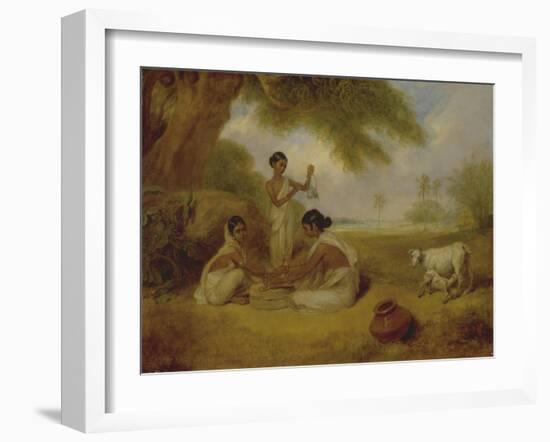 Grinding Corn, C.1792-95-Arthur William Devis-Framed Giclee Print