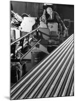 Grinding Steel Bars at J Beardshaw and Sons, Sheffield, 1963-Michael Walters-Mounted Photographic Print