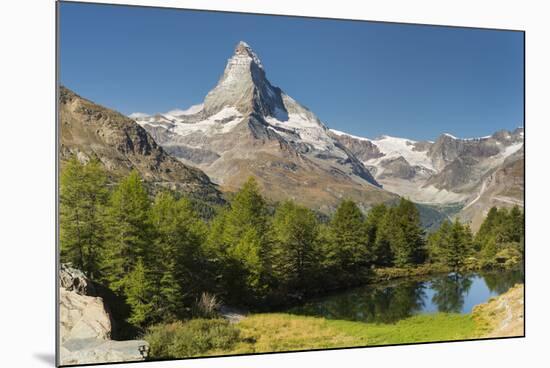 Grindjisee, Matterhorn, Zermatt, Valais, Switzerland-Rainer Mirau-Mounted Photographic Print