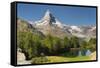 Grindjisee, Matterhorn, Zermatt, Valais, Switzerland-Rainer Mirau-Framed Stretched Canvas