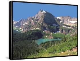 Grinnel Lake Below Mt Gould in Glacier National Park, Montana-Howard Newcomb-Framed Stretched Canvas