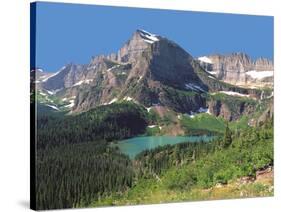 Grinnel Lake Below Mt Gould in Glacier National Park, Montana-Howard Newcomb-Stretched Canvas