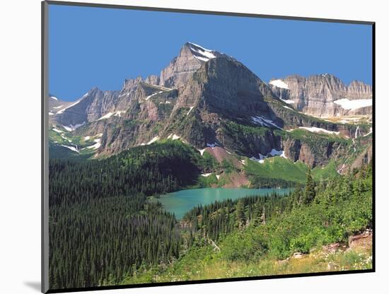 Grinnel Lake Below Mt Gould in Glacier National Park, Montana-Howard Newcomb-Mounted Photographic Print