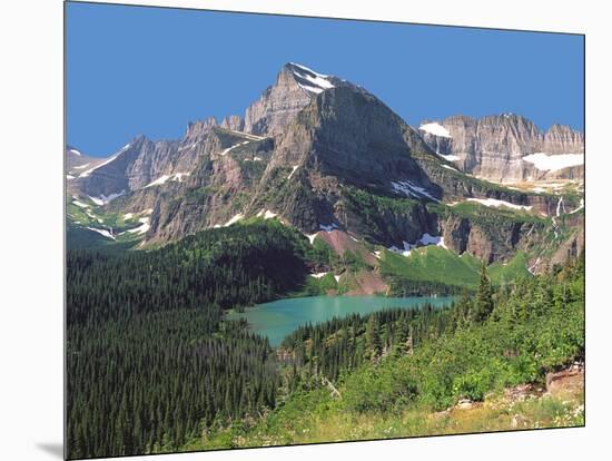 Grinnel Lake Below Mt Gould in Glacier National Park, Montana-Howard Newcomb-Mounted Photographic Print