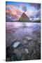 Grinnel Point at Sunrise, Glacier National Park-Jason Savage-Stretched Canvas