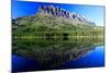 Grinnell Point and Fischercap Lake Mountain Reflection Glacier National Park Montana-Steve Boice-Mounted Photographic Print