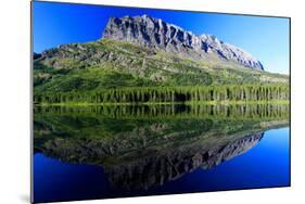 Grinnell Point and Fischercap Lake Mountain Reflection Glacier National Park Montana-Steve Boice-Mounted Photographic Print