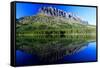 Grinnell Point and Fischercap Lake Mountain Reflection Glacier National Park Montana-Steve Boice-Framed Stretched Canvas