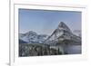 Grinnell Point and Mount Gould over Swift current Lake, Glacier National Park, Montana, USA-Chuck Haney-Framed Premium Photographic Print