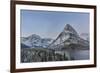 Grinnell Point and Mount Gould over Swift current Lake, Glacier National Park, Montana, USA-Chuck Haney-Framed Premium Photographic Print