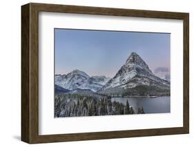 Grinnell Point and Mount Gould over Swift current Lake, Glacier National Park, Montana, USA-Chuck Haney-Framed Photographic Print