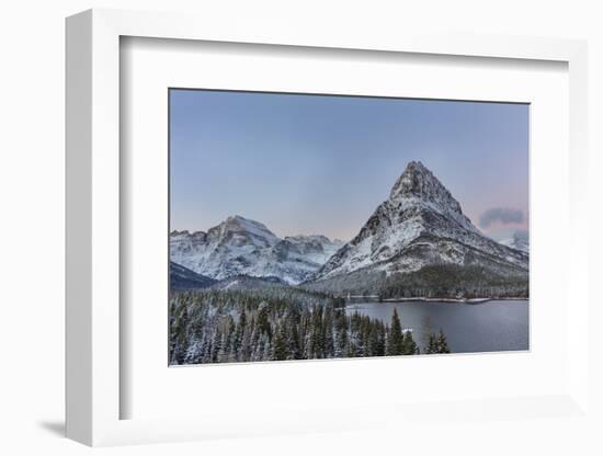 Grinnell Point and Mount Gould over Swift current Lake, Glacier National Park, Montana, USA-Chuck Haney-Framed Photographic Print
