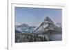 Grinnell Point and Mount Gould over Swift current Lake, Glacier National Park, Montana, USA-Chuck Haney-Framed Photographic Print